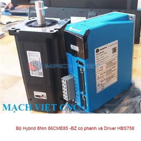 Bộ động Cơ Hybrid Servo 2 Phase Có Phanh Leadshine 8 5nm 86cme85 Bz Và Driver Hbs758s Tặng Kèm