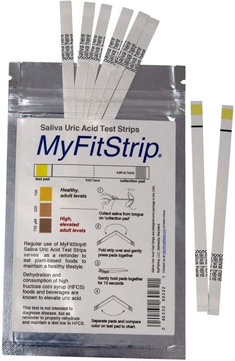 Just Fitter Saliva And Urine Ph Uric Acid Test Strips 125 Pack