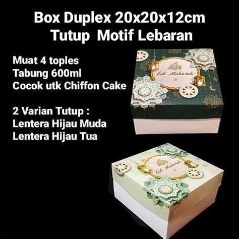 Jual 3 Pcs Dus Duplex Idul Fitri Packaging Kue Lapis Legit Ukuran 20 X