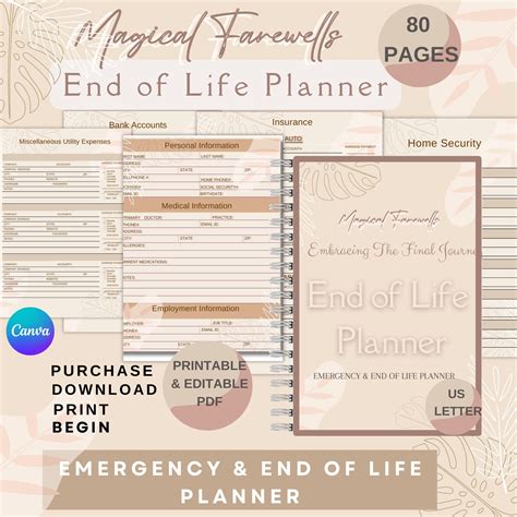 Magical Farewells End of Life Planner Editable & Printable - Etsy