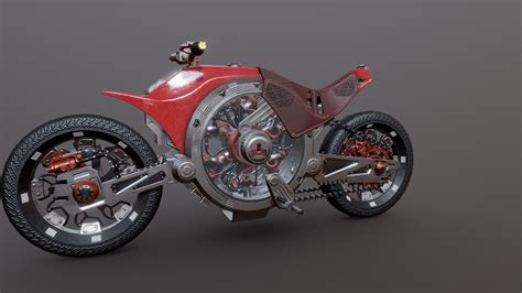 Futuristic Motorcycle Buy Royalty Free 3D Model By Pedro B Goulart