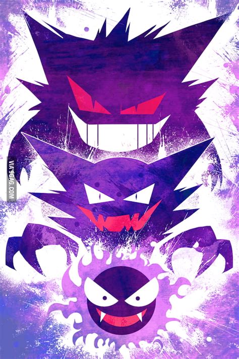 Gastly Evolution Artwork 9gag
