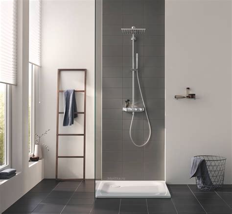 Душевая система с термостатом для настенного монтажа Grohe Euphoria ...
