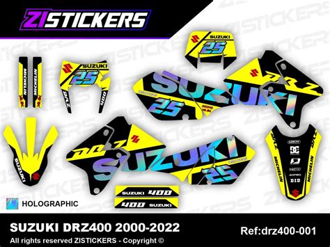 Kit Autocolantes Suzuki Drz400 2000 2022 Zistickers