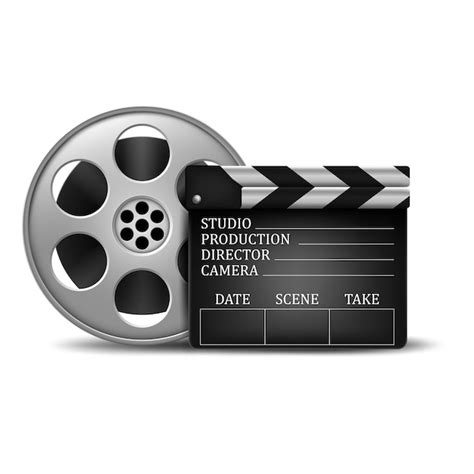 Premium Vector Vector Illustration Of Cinema Clap And Film Reel