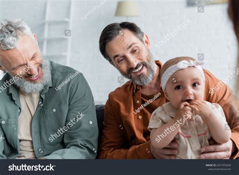 Smiling Same Sex Parents Looking Baby Stock Photo Shutterstock