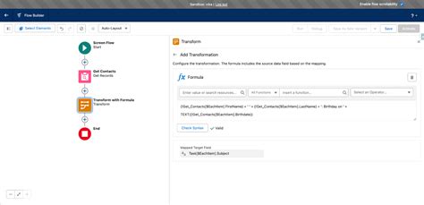 transform element  salesforce flow simplifying data mapping