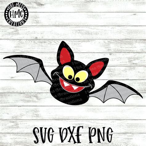 Halloween Bat SVG DXF PNG Halloween Design Bat With Fangs Boy Halloween ...