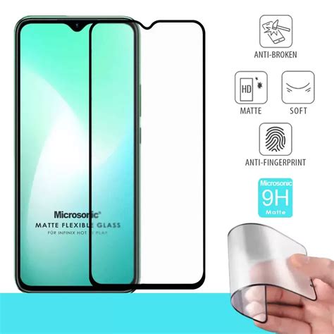 Microsonic Infinix Hot Play Seramik Matte Flexible Ekran Koruyucu Siyah K L F Marketim