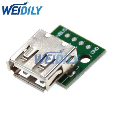 Pcs Type A Female Usb To Dip Mm Pcb Board Adapter Converter