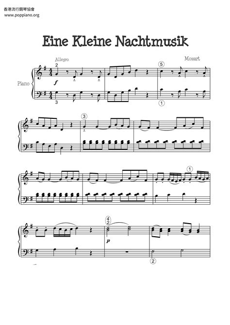 Wolfgang Amadeus Mozart Eine Kleine Nachtmusik K Pdf