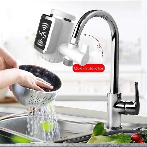 Electric Hot Faucet Water Heater Kitchen Cold Heating Faucet Tankless