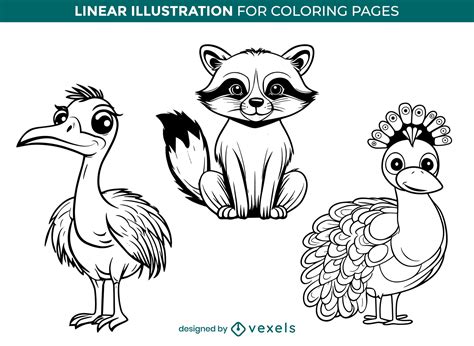 Baixar Vetor De Desenho De P Ginas De Livros Para Colorir De Animais