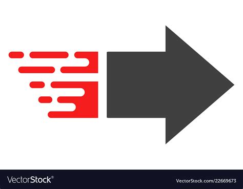 Move Right With Fast Speed Effect Royalty Free Vector Image