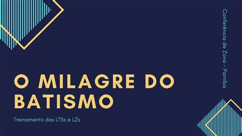 Treinamento O Milagre Do Batismo On Behance