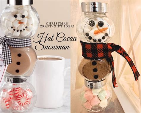 Hot Cocoa Snowman Jars Kit Piece Xmas Craft Kit Gift Employee Christmas Gifts Employees