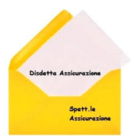 Lettera Disdetta Assicurazione Auto Fac Simile Lettera