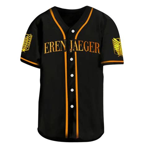 Eren Jaeger Baseball Jersey Shirt Bbs • Leesilk Shop