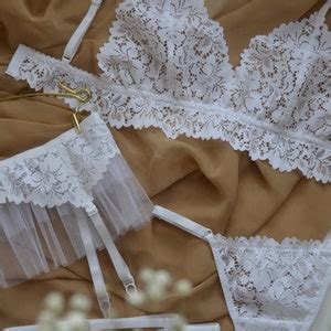 Sexy Lingerie Set Handmade Lingerie Set White Lingerie Set Bride Lingerie Etsy