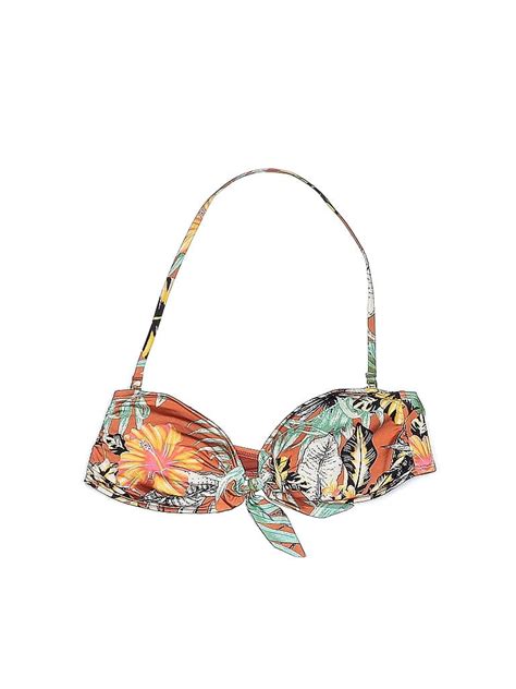 The Bikini Lab Print Orange Swimsuit Top Size M Off ThredUp