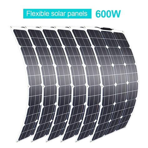 Panou Solar Xinpuguang Monocristalin Flexibil 2 Buc 100 W Negru