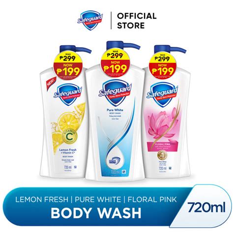 Safeguard Body Wash Pure White Lemon Fresh With Vitamin C Floral