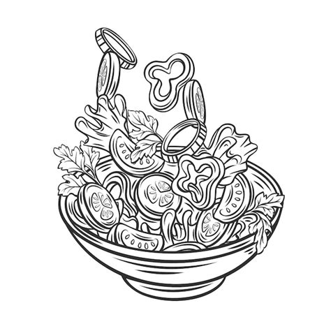 Vegetable Salad Drawing