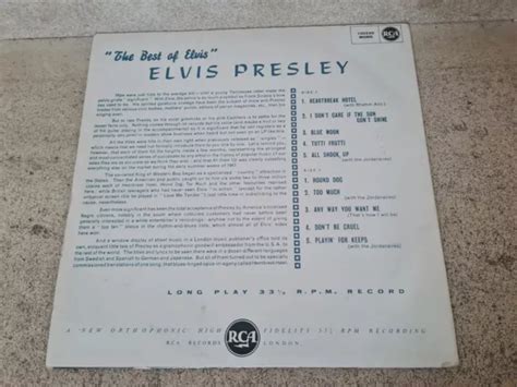 Vinyl 10and Lp Compilation Elvis Presley ‎ The Best Of Elvis Eur 21