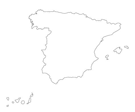Spain map white color, high details 23204765 PNG