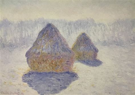 claude monet haystacks   snow custom framed print etsy