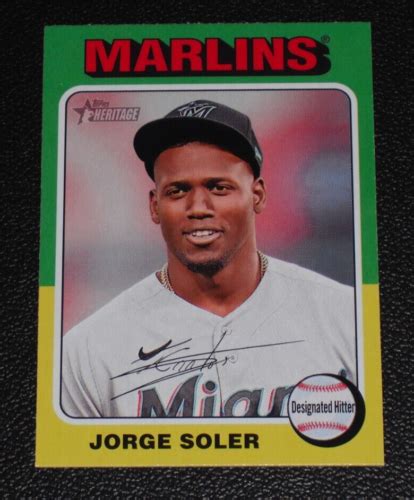 2024 Topps Heritage Jorge Soler Base Card 102 Miami Marlins EBay