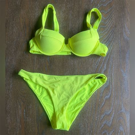 Tinibikini Swim Tinitikini Neon Yellow Bikini Set Poshmark
