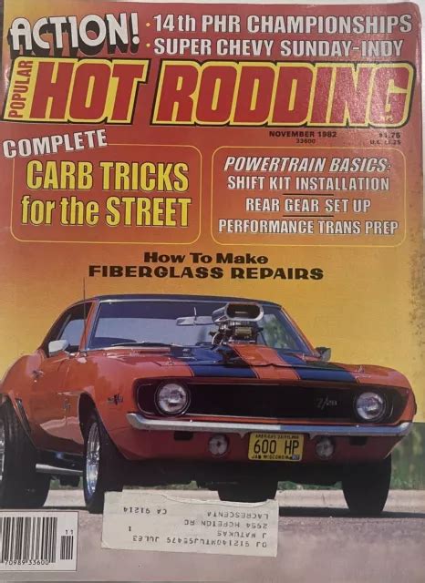 Popular Hot Rodding Magazine November Picclick Uk