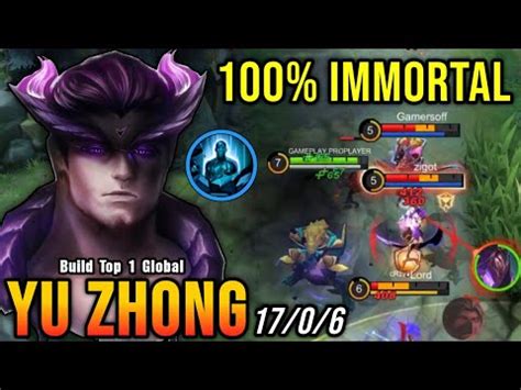 17 Kills Yu Zhong Best Build 100 IMMORTAL Build Top 1 Global Yu