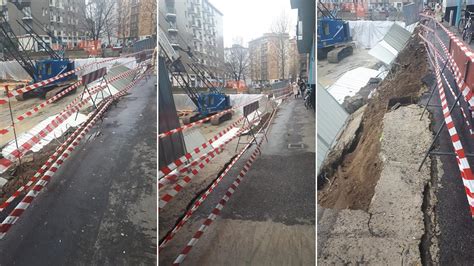 Milano Crolla Il Marciapiede Di Via Zuccaro Dove C Il Cantiere Per