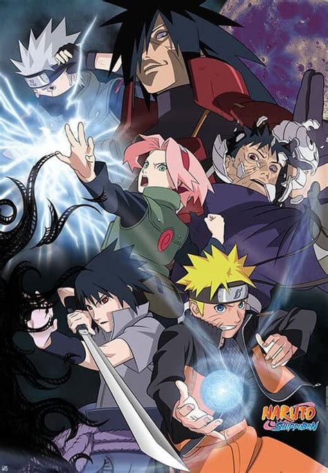 Poster Filmposter Naruto Shippuden Group Ninja War 61x91 5 Cm Wall