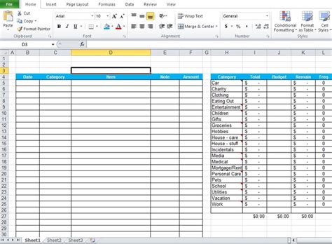 Household Expense Tracker Excel Stupidbooy