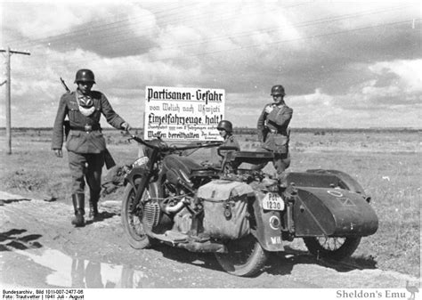 Zundapp Motorcycle Russia 1941