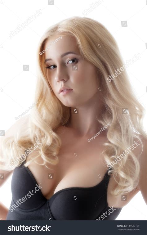 Portrait Sexy Curly Blonde Posing Lingerie Stock Photo 141537109 Shutterstock