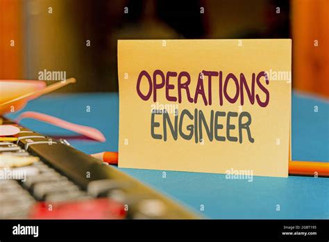 Text sign showing Operations Engineer. Word for analyze and design ...