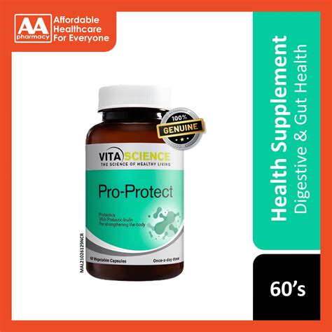 VitaScience Pro-Protect Vegecapsule 60's (Prebiotic and Probiotics ...