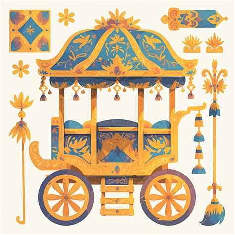 Filipino Kalesa patterns with traditional carriage designs | Premium AI ...