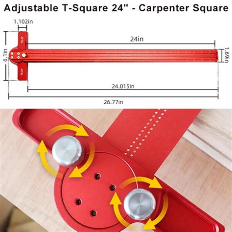 Levoite™ Adjustable T-Square Woodworking Layout Tool — levoite