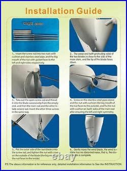 W Helix Maglev Axis Vertical Wind Turbine Wind Generator Windmill