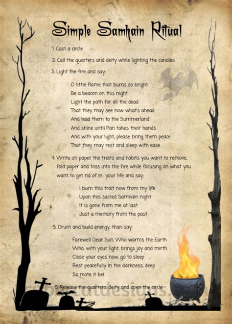 Simple Samhain Ritual Book Of Shadows