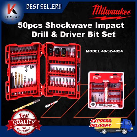 Milwaukee 50pcs Shockwave Impact Drill And Driver Bit Set Model 48 32