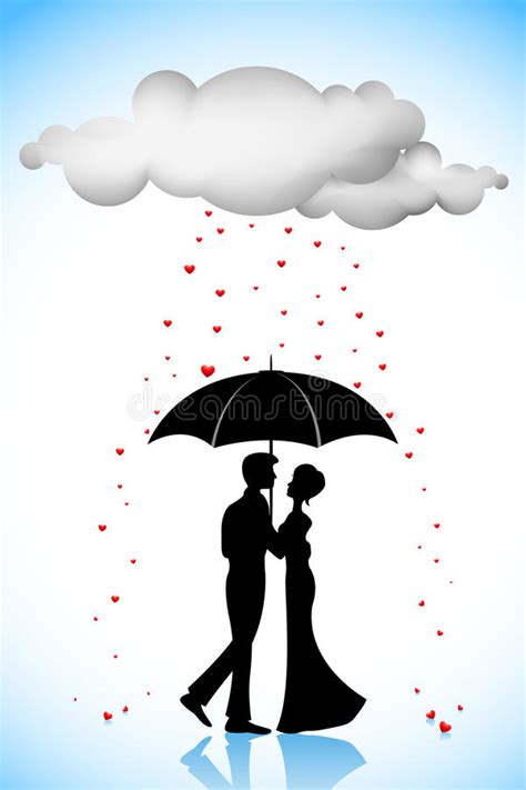 Love In The Rain Stock Vector Illustration Of Mist Secret 28790505