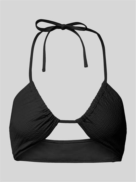 Kup Online Calvin Klein Underwear Top Bikini Z Fakturowanym Wzorem Model Bralette Czarny