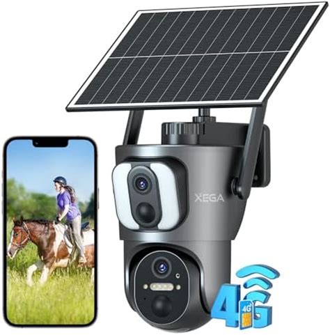 Amazon Xega 4G Cellular Security CameraDual Lens Outdoor With