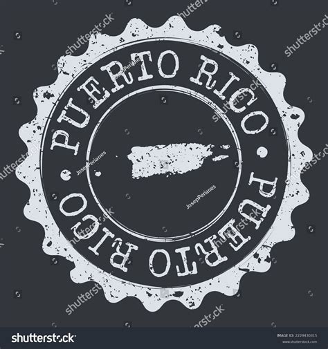 Puerto Rico Stamp Travel Passport Design Stock Vector (Royalty Free